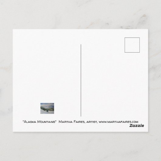 Alaska Mountains Briefkaart (Achterkant)