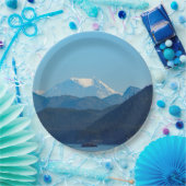 Alaska Mountains Coast Foto Papieren Bordje (Feest)