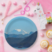 Alaska Mountains Coast Foto Papieren Bordje (Feest)