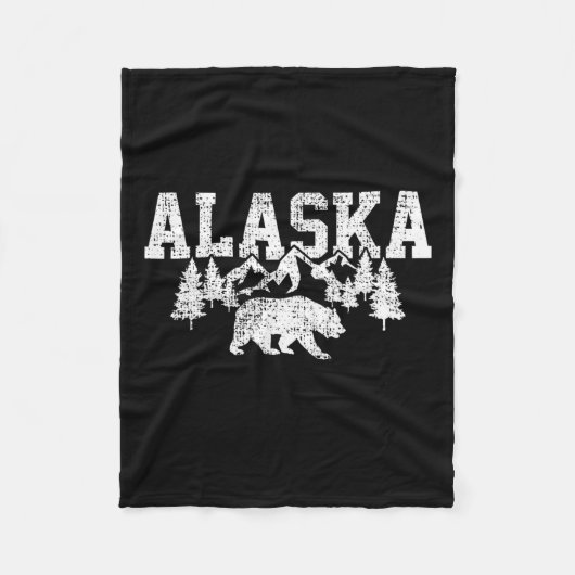 Alaska Mountains Forest Hunting Usa Fleece Deken (Voorkant)