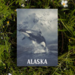 Alaska Mountains orka orka Briefkaart<br><div class="desc">Dit ontwerp kan worden gepersonaliseerd door te kiezen past verdere optie aan om tekst toe te voegen. Neem contact met me op colorflowcreations@gmail.com als je dit ontwerp op een ander product wilt gebruiken. Koop mijn oorspronkelijke abstracte acrylschilderij te koop op www.etsy.com/shop/colorflowart. Zie meer van mijn creaties of volg me op...</div>