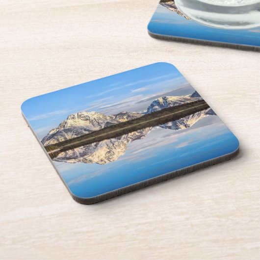 Alaska Mountains Reflection Bier Onderzetter (Linkerzijde)