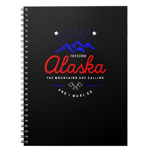 Alaska Mountains roepen dat ik donkere kleuren moe Notitieboek (Voorkant)