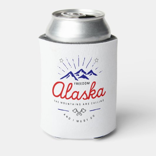 Alaska Mountains roepen dat ik licht moet gaan kle Blikjeskoeler (Blikje Achterkant)