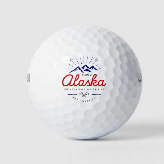Alaska Mountains roepen dat ik licht moet gaan kle Golfballen (Voorkant)