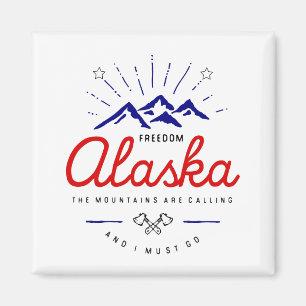 Alaska Mountains roepen dat ik licht moet gaan kle Magneet