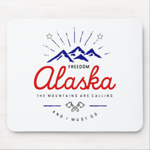 Alaska Mountains roepen dat ik licht moet gaan kle Muismat