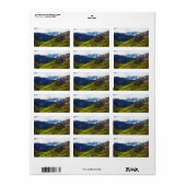 Alaska Mountains Scène Etiket (Full Sheet)