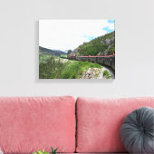 Alaska Mountains Train Canvas Afdruk (Insitu (Woonkamer))