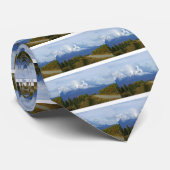 Alaska Mountains Tree Natuur Forest Destiny Seizoe Stropdas (Opgerold)