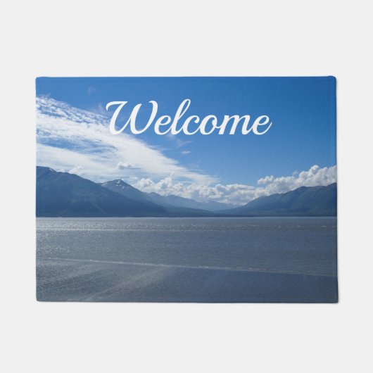 Alaska Mountains Welkom Doormat Deurmat (Voorkant)