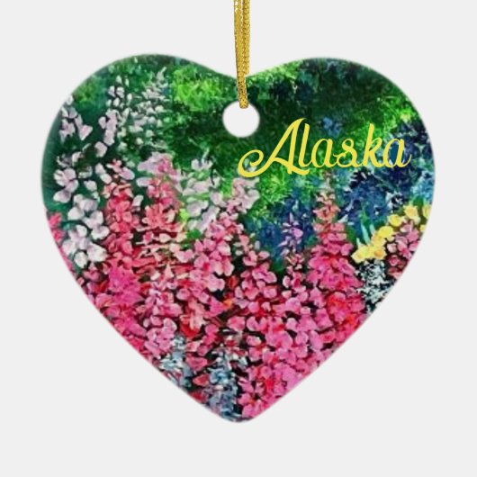 Alaska Mountains wi_Alaska Keramisch Ornament (Voorkant)