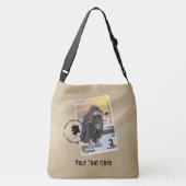 Alaska Muskox Postage Stamp Souvenir Crossbody Tas (Achterkant)