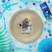 Alaska Muskox Postage Stamp Souvenir Papieren Bordje (Feest)