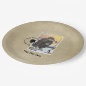 Alaska Muskox Postage Stamp Souvenir Papieren Bordje (Gekanteld)