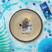 Alaska Muskox Postage Stamp Souvenir Papieren Bordje (Feest)