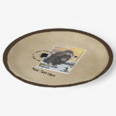 Alaska Muskox Postage Stamp Souvenir Papieren Bordje (Gekanteld)