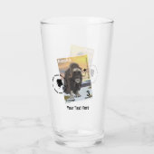 Alaska Muskusos Postzegel Souvenir Glas (Achterkant)