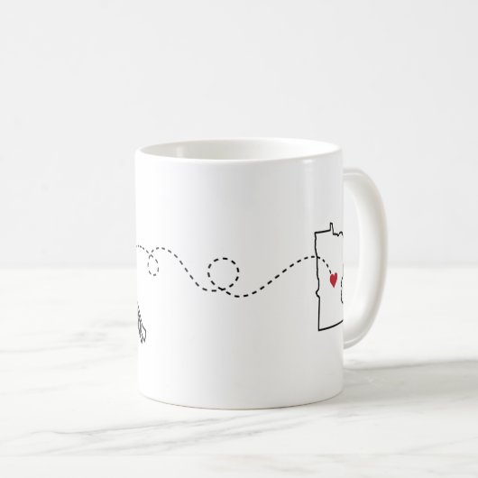 Alaska naar Minnesota - Heart2Heart Koffiemok (Voorkant rechts)