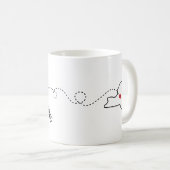 Alaska naar New York - Heart2Heart Koffiemok (Voorkant rechts)