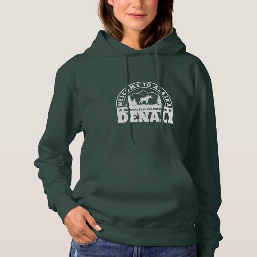 Alaska. Nationaal Park Denali en Preserve Hoodie (Voorkant)