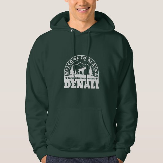 Alaska. Nationaal Park Denali en Preserve Hoodie (Voorkant)
