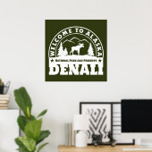 Alaska. Nationaal Park Denali en Preserve Poster (Thuiskantoor)