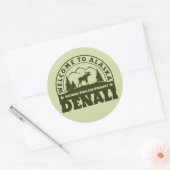 Alaska. Nationaal Park Denali en Preserve Ronde Sticker (Envelop)