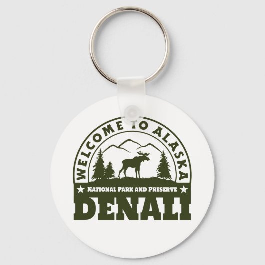 Alaska. Nationaal Park Denali en Preserve Sleutelhanger (Voorkant)