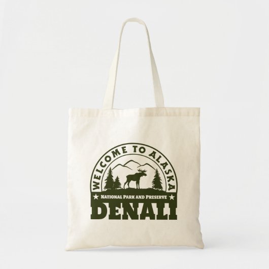 Alaska. Nationaal Park Denali en Preserve Tote Bag (Voorkant)