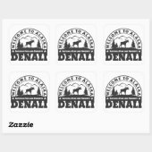 Alaska. Nationaal Park Denali en Preserve Vierkante Sticker (Vel)