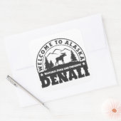 Alaska. Nationaal Park Denali en Preserve Vierkante Sticker (Envelop)