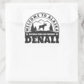 Alaska. Nationaal Park Denali en Preserve Vierkante Sticker (Tas)