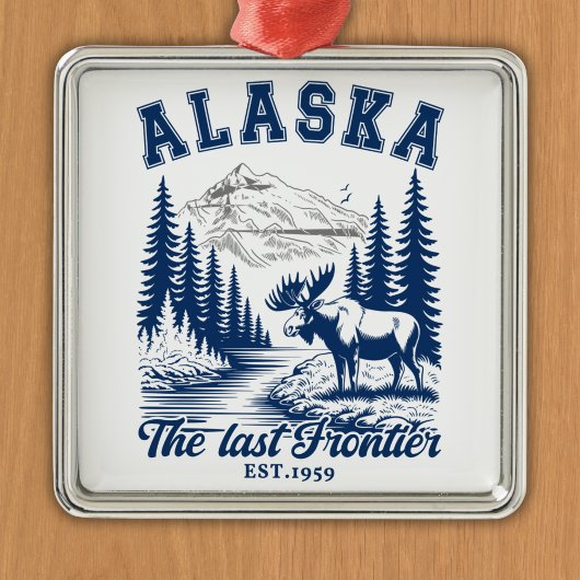 Alaska Nature Escape with Moose Metalen Ornament