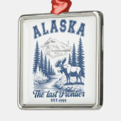 Alaska Nature Escape with Moose Metalen Ornament (Links)