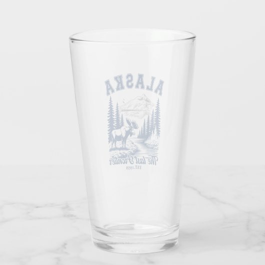 Alaska Nature Landscape and Moose Design Glas (Achterkant)
