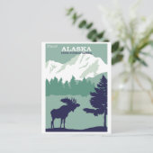  Alaska Natuur Moose Travel Briefkaart (Staand voorkant)