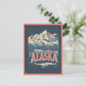 Alaska  Natuur Mountains Lake Travel Briefkaart (Staand voorkant)