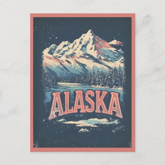 Alaska  Natuur Mountains Lake Travel Briefkaart (Voorkant)