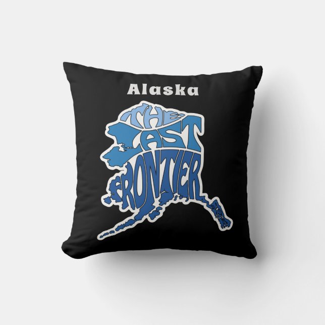 Alaska Nickname Word Art Kussen (Voorkant)