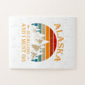 Alaska noemt de Retro  bergen Natuur Legpuzzel (Horizontaal)