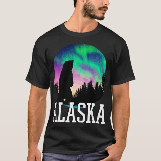 Alaska noord lampjes Vacatie bekijken T-shirt (Voorkant)