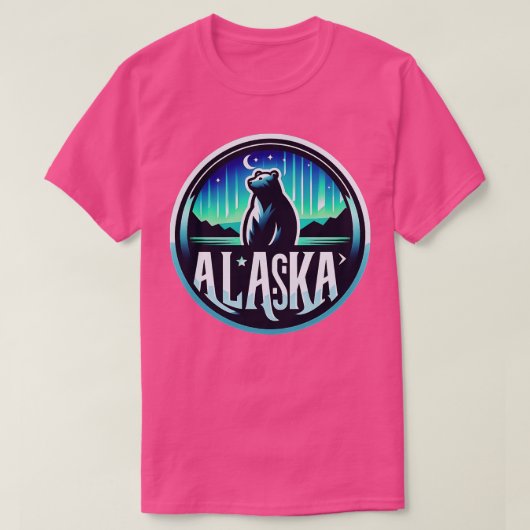 Alaska noord lampjes Vacatie bekijken T-shirt (Design voorkant)