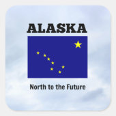 Alaska, Noord op de toekomst Vierkante Sticker (Voorkant)