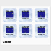 Alaska, Noord op de toekomst Vierkante Sticker (Vel)