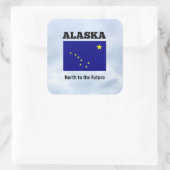 Alaska, Noord op de toekomst Vierkante Sticker (Tas)