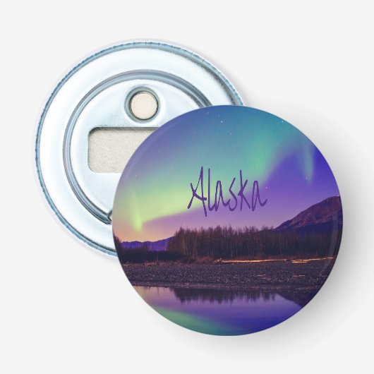 Alaska Noordelijke hoogvlakte Button Flesopener (Voorkant)