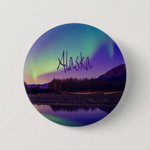 Alaska Noordelijke hoogvlakte Ronde Button 5,7 Cm