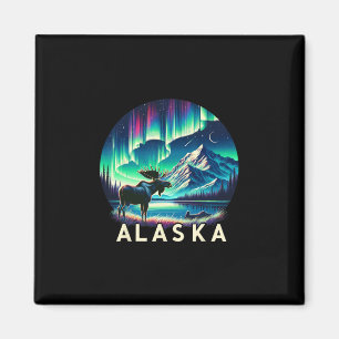 Alaska Noorderlicht Aurora Kijken Eland Vakantie Magneet