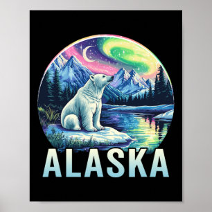 Alaska Noorderlicht Aurora kijkoverschakeling Ala Poster